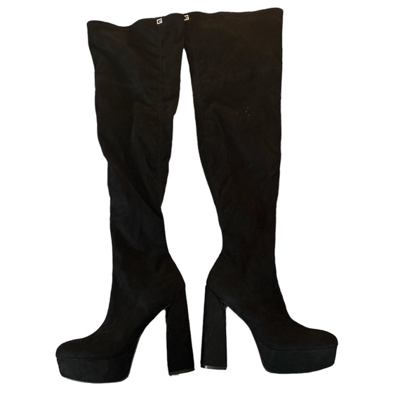 Guess Suede Cristy Over-The-Knee Go Go Boot Black size 8 - Picture 4 of 8